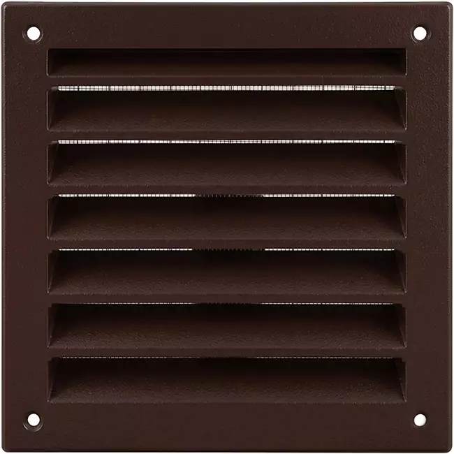 Außenwandgitter Aluminium 150x150 mm - RAL 8016