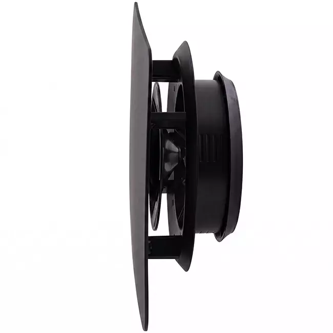 ClimaConnect Design-Ventil, quadratisch, Ø 125 mm – schwarz