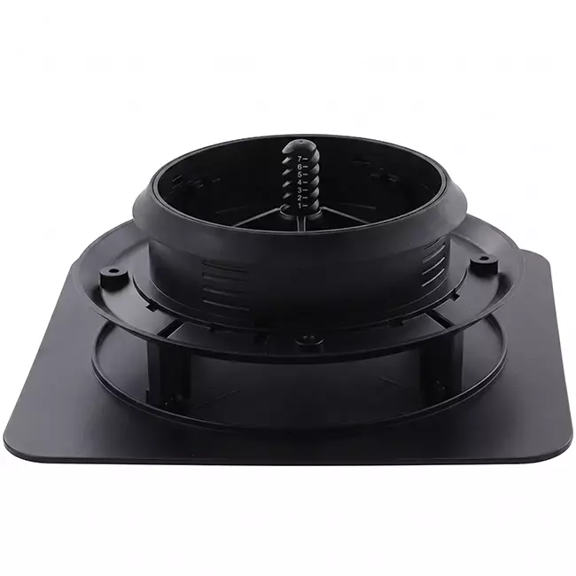 ClimaConnect Design-Ventil, quadratisch, Ø 125 mm – schwarz