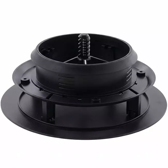 ClimaConnect Design-Ventil, rund, Ø 125 mm – schwarz