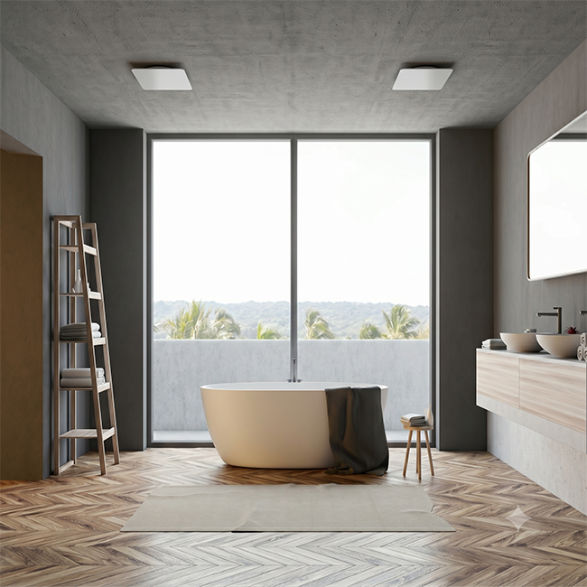 ClimaConnect Design-Ventil, quadratisch, Ø 125 mm – weiß