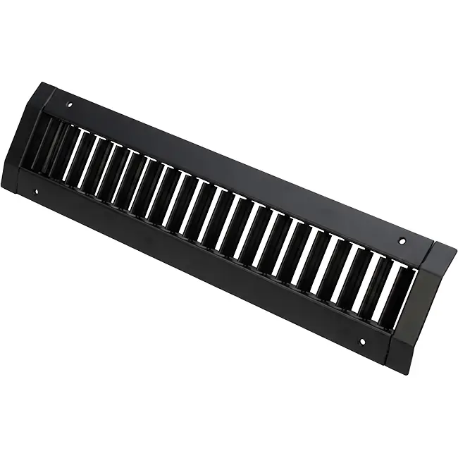 ClimaConnect-Kanalgitter, doppelt verstellbar, 525 × 75 mm, für Rohre von 160 bis 400 mm – RAL 9005