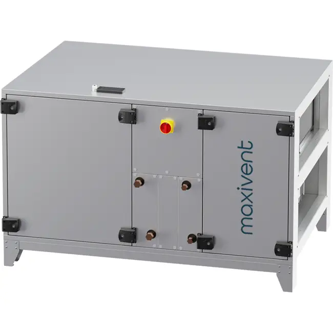 Maxivent WTW-Lüftungsgeräte mit Wärmerad, 3400 m³/h, mit Warmwasser- und Kaltwasserregister, horizontal links – RHE 3400 H WKJL