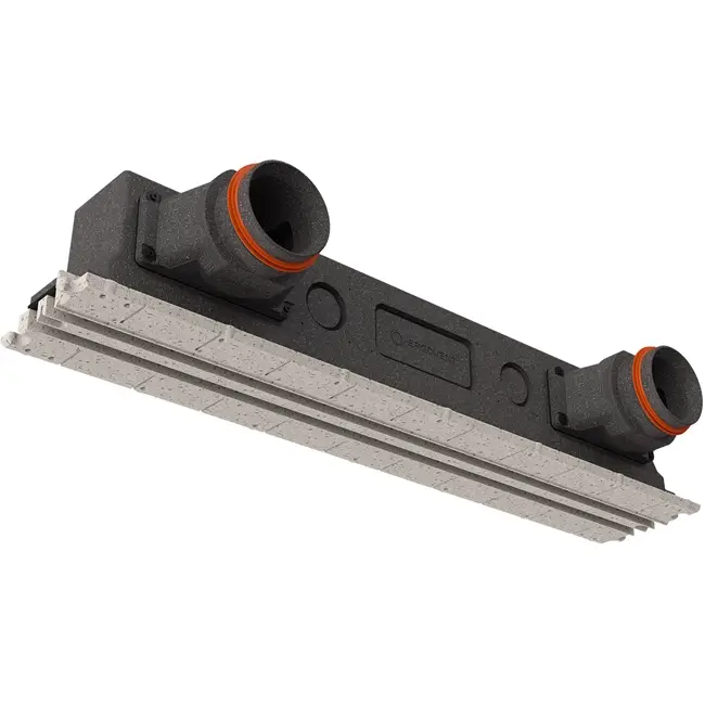 Ergovent, einbaubares, rahmenloses Liniengitter, 1050 mm, mit Anschlussdurchmesser 125 mm – Klimaanlage – 2 Schlitze