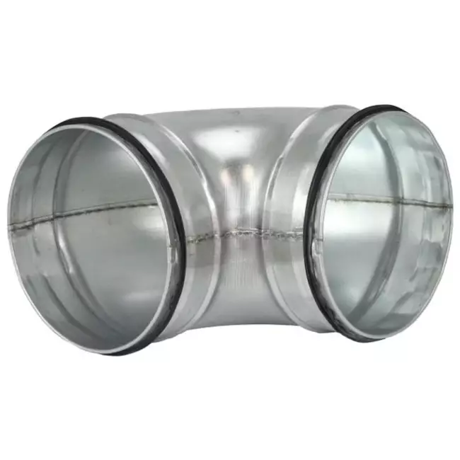 Kurzer Wickelfalz Bogen 90° Ø 150mm