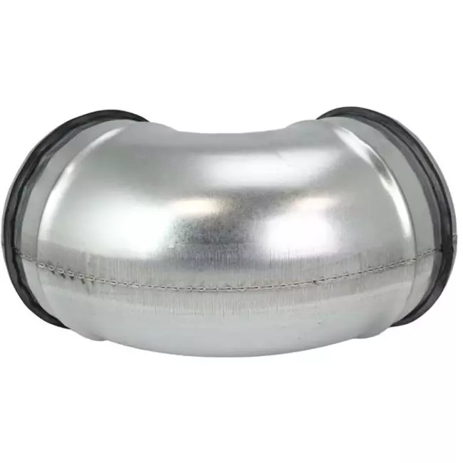 Kurzer Wickelfalz Bogen 90° Ø 80mm