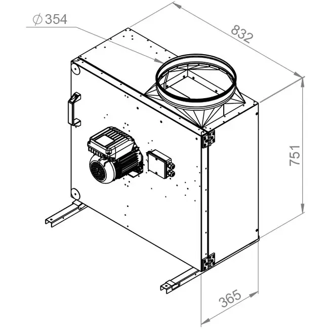 Kastenventilator Motor-Außenluftstrom - MPS 400 EC 30