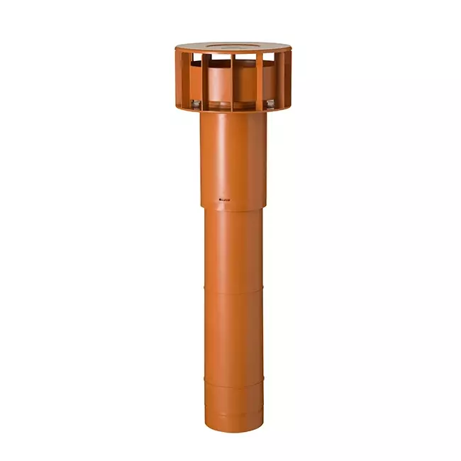 Ubbink Multivent Dachdurchführung Ø 131 mm terrakotta 270 m³/h - Länge 750 mm