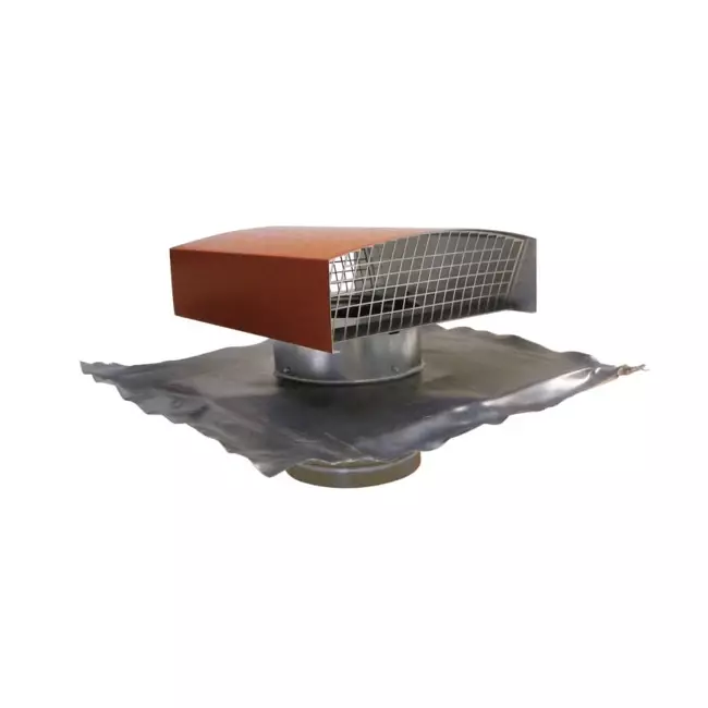 Econox CTM Dachdurchführung Ø 160 mm in Aluminium rot mit Abdeckung