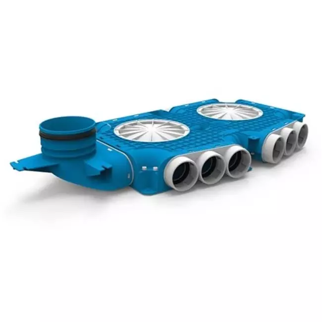 Vent-Axia Uniflexplus zusammengesetzter Verteiler 15 x Ø69mm vertikaler Tülle Ø125mm