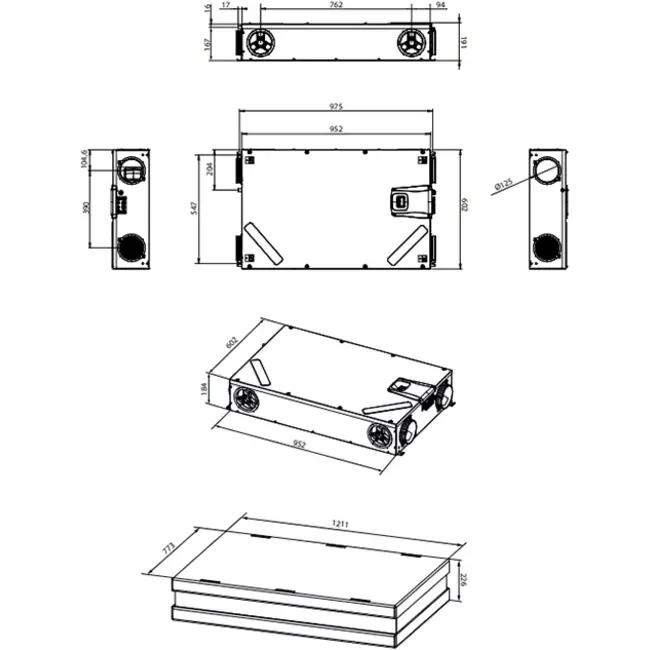 Vasco D150 Compact WRG - 150 m³/h
