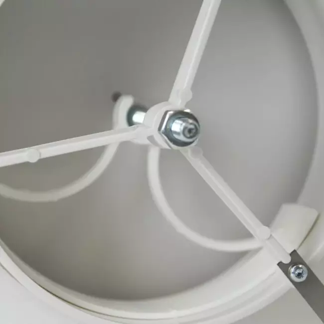 Tellerventil Kunststoff Ø125 mm RAL 9003 mit Klemmfedern - VST125
