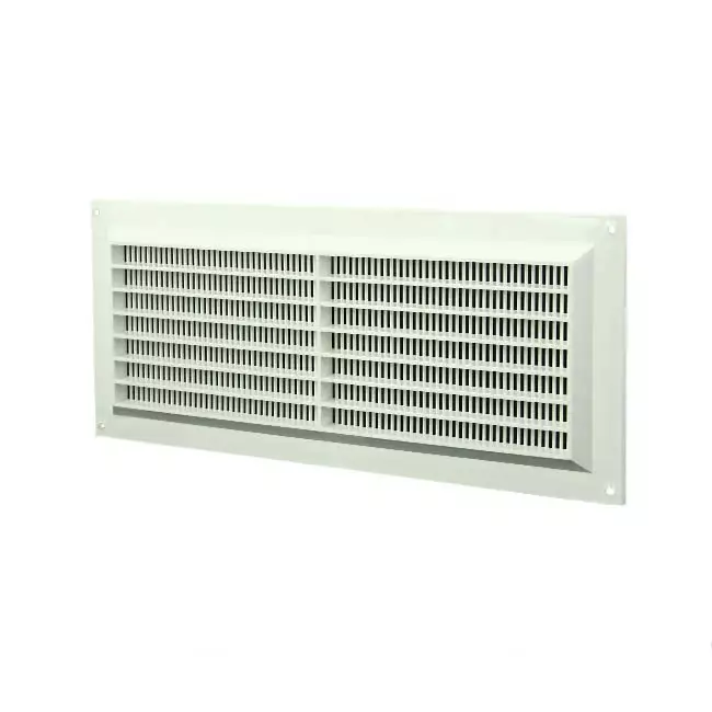 Lüftungsgitter rechteckig mit Grill Weiß 130x300mm VR1330