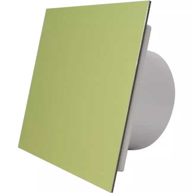 Air Roxy Badlüfter mit Anschlussdurchmesser 100 mm mit Timer und Feuchtigkeitssensor - Front aus goldenem Aluminium