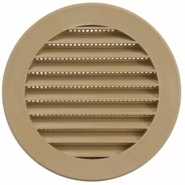 Lamellengitter Kunststoff  Ø100 mm beige - VR100Y