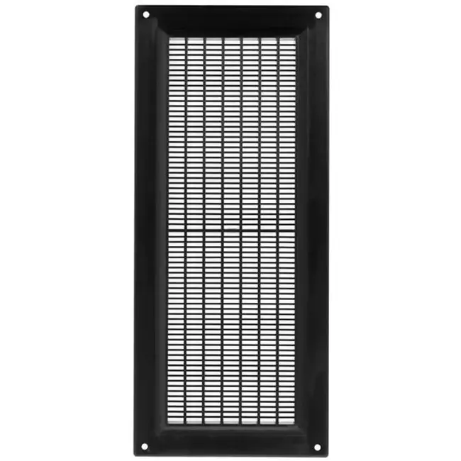 Lüftungsgitter Kunststoff rechteckig mit Grill 130x300 Schwarz - VR1330M