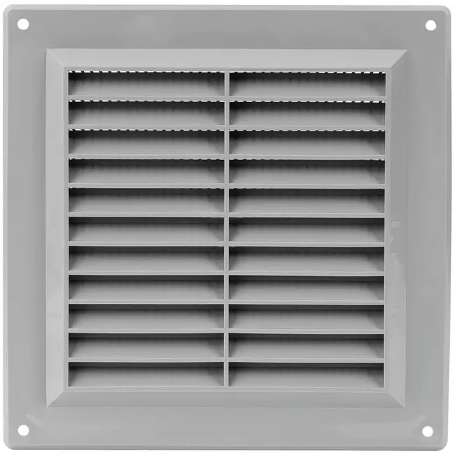 Lüftungsgitter rechteckig mit Grill 150x150 mm grau - VR1515P