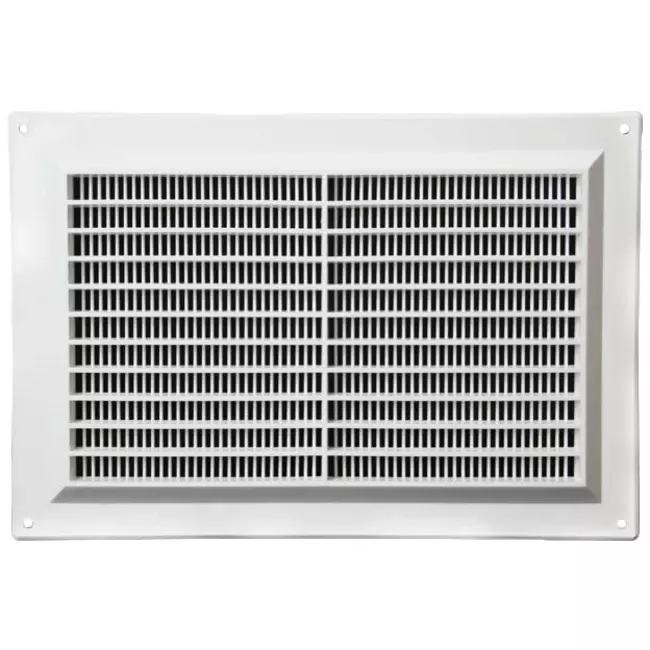 Lüftungsgitter rechteckig mit Grill Weiß 250x170mm VR2517