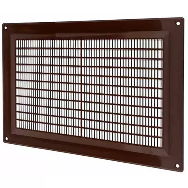 Lüftungsgitter rechteckig mit Grill 250x170 mm braun - VR2517B
