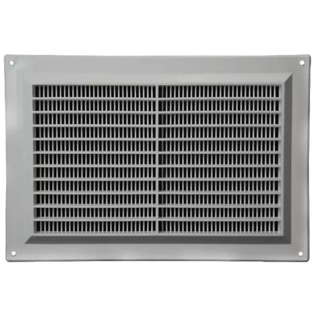 Lüftungsgitter rechteckig mit Grill Grau 250x170mm VR2517P