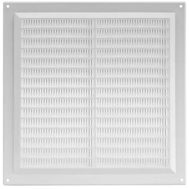 Lüftungsgitter quadratisch mit Insektenschutz Weiß 250x250mm VR2525