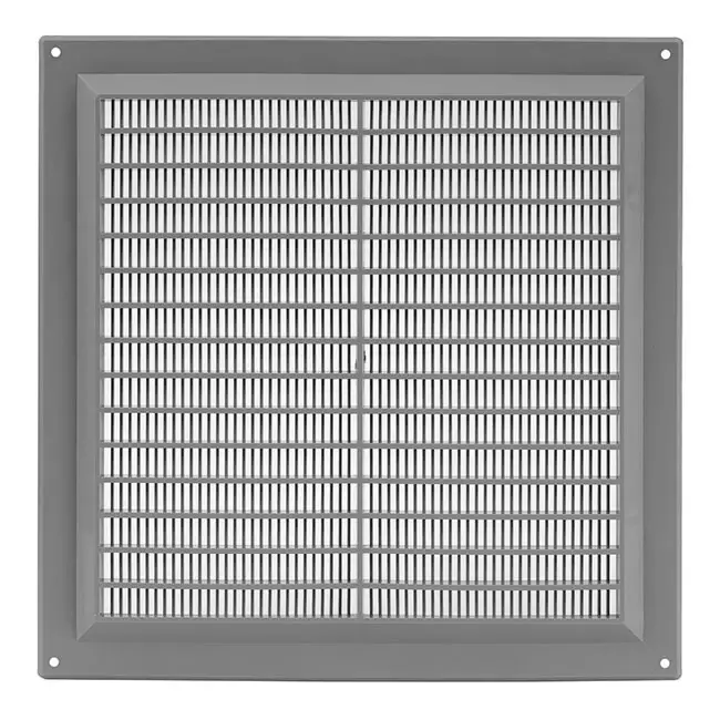Lüftungsgitter quadratisch mit Grill Grau 250x250mm VR2525P
