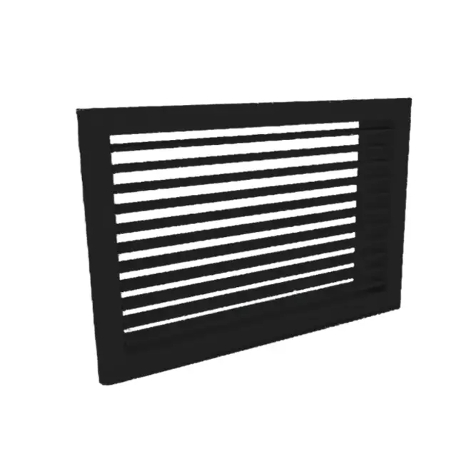 Wandgitter 500x200 Aluminium mit Klemmfedern und festen Lamellen - Mischfarbe RAL 9005