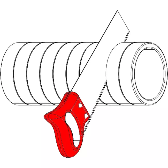 Isoliertes Lüftungsrohr EPS 1 Meter Durchmesser 200mm