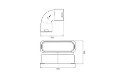 Ubbink Air Excellent 45SC Bausatz Bogen vertikal