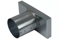 Deckel 170x80 mm mit Anschlussdurchmesser 80 mm für Abgasrohr