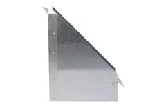 Seitlicher Anschluss 170x80 mm 45 Grad für Rohrleitungen