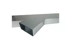 Seitlicher Anschluss 170x80 mm 45 Grad für Rohrleitungen