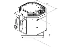 Dachventilator Rauchgasafvoer verticaal - DVN 250 D2 F4 30
