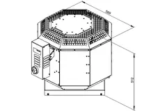 Dachventilator Rauchgasafvoer verticaal - DVN 280 D2 F4 30