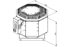Dachventilator Rauchgasafvoer verticaal - DVN 315 D2 F4 30