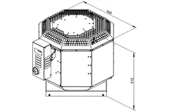 Dachventilator Rauchgasafvoer verticaal - DVN 315 D4 F4 30