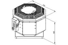 Dachventilator Gastro energieeffizient - DVN 355 EC 30
