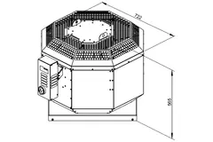 Dachventilator Rauchgasafvoer verticaal - DVN 400 D4 F4 30