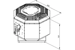 Dachventilator Rauchgasafvoer verticaal - DVN 450 D4 F4 30