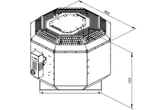 Dachventilator Rauchgasafvoer verticaal - DVN 500 D4 F4 30