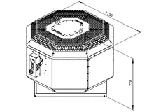 Dachventilator Rauchgasafvoer verticaal - DVN 630 D4 F4 30