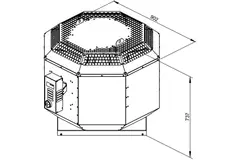 Dachventilator Gastro frequenzgesteuert - DVN 500 D4 30