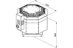 Dachventilator isoliert Rauchgasafvoer - DVNI 225 D2 F4 30