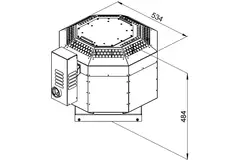 Dachventilator isoliert Rauchgasafvoer - DVNI 250 D2 F4 30