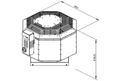Dachventilator isoliert Rauchgasafvoer - DVNI 315 D2 F4 30
