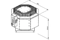 Dachventilator isoliert Rauchgasafvoer - DVNI 315 D4 F4 30