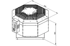Dachventilator isoliert Rauchgasafvoer - DVNI 355 D4 F4 30