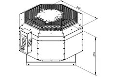 Dachventilator isoliert Rauchgasafvoer - DVNI 400 D4 F4 30