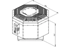 Dachventilator isoliert Rauchgasafvoer - DVNI 450 D4 F4 30