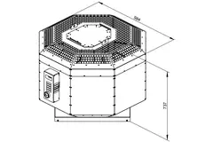 Dachventilator isoliert Rauchgasafvoer - DVNI 500 D4 F4 30